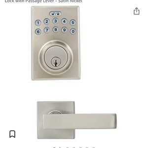 Electronic Keypad Deadbolt Door Lock with Passage Lever